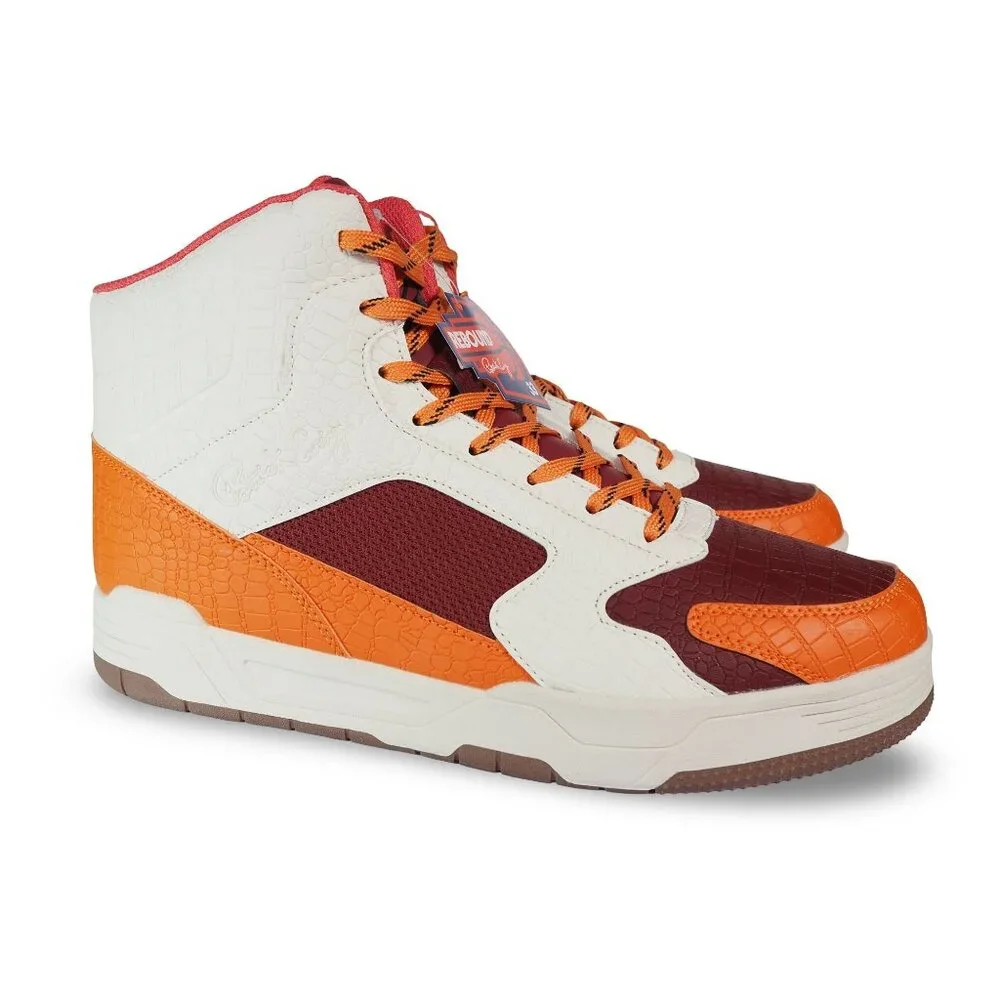 Patrick Ewing Rebound High Top Basketball Shoes‎ Men 10 Orange Brown 1RMBE09-907